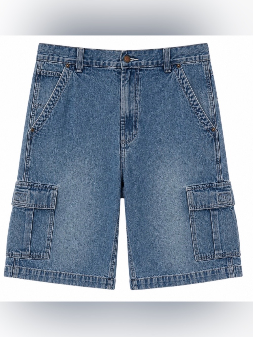 Maryk & Co Baggy Denim Cargo Shorts Y2K Indie Skater Jorts Vintage Y2K Grunge 34